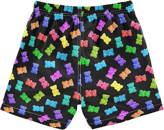 Colorful Dino Toddler Boys Swim Trunks