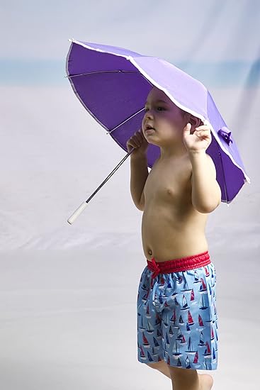 Toddler Boys Swim Trunks with Cute boat Print
