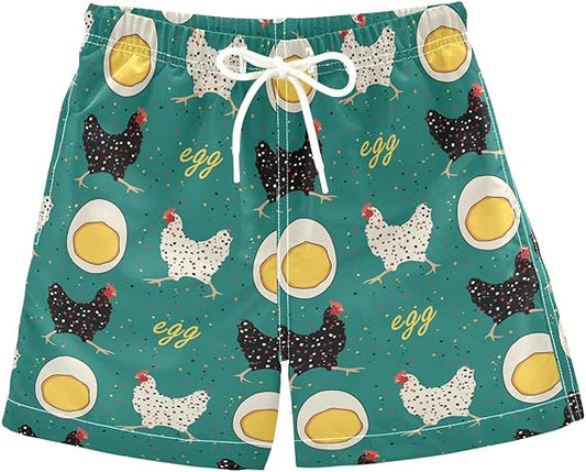 Toddler Boys' Chicken Print Swim Trunk