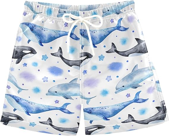 Toddler Boys Dolphin & Orca Swim Trunks
