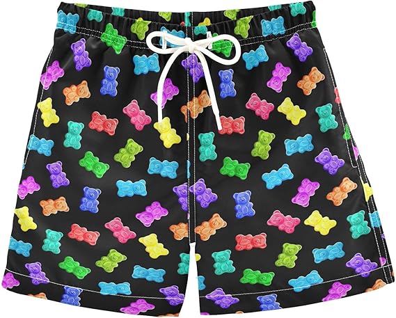 Colorful Dino Toddler Boys Swim Trunks