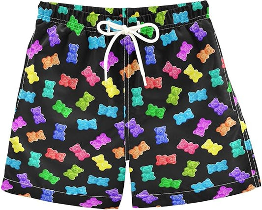 Colorful Dino Toddler Boys Swim Trunks