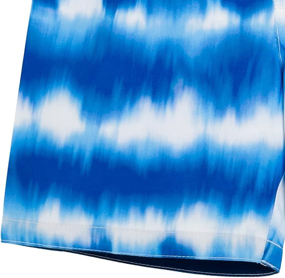 Toddler Boys' Swim Trunks with Tie Dye Blue Print