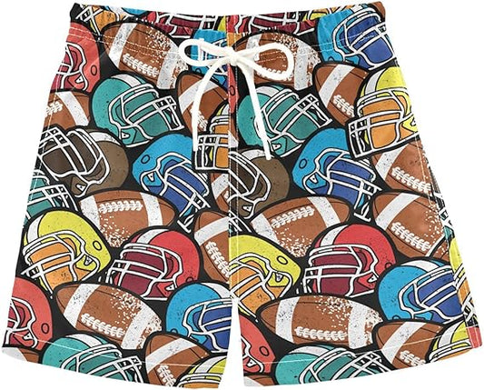 Football Toddler Boys Swim Trunks